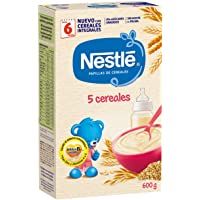 Los mejores  - Nestlé Papilla 5 cereales - Alimento Para bebés - Paquete de 6x600 g - Total: 3.6kg